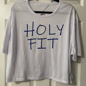 Holy Fit crop tank. Open back. Large.